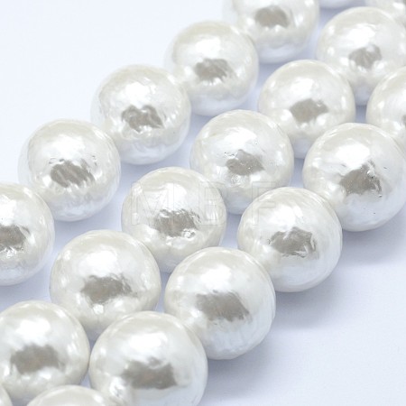 Shell Pearl Beads Strands BSHE-K053-02-10mm-1