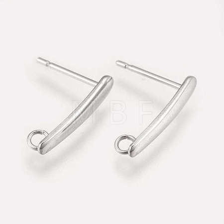 Non-Tarnish 304 Stainless Steel Stud Earring Findings STAS-K182-23P-1