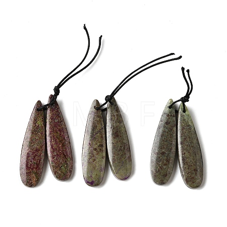 Natural Stichtite Pendants G-L617-G07-10x40mm-1