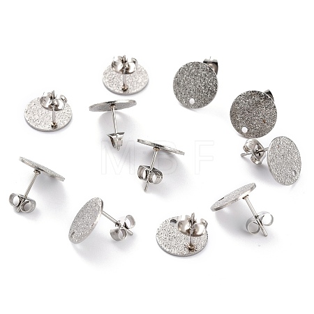 Non-Tarnish 304 Stainless Steel Stud Earring Findings STAS-O144-01C-P-1