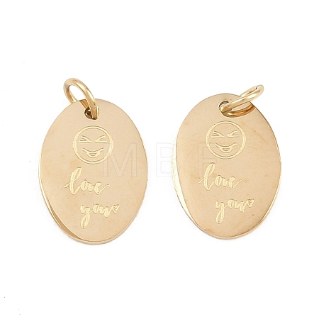 304 Stainless Steel Pendants STAS-P445-04G-1