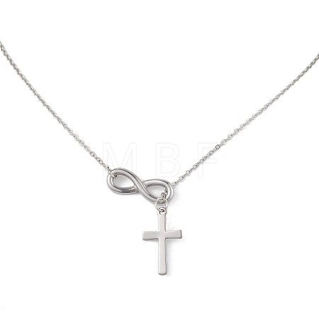 Non-Tarnish 201 & 304 Stainless Steel Cable Chain Necklaces NJEW-JN04885-1