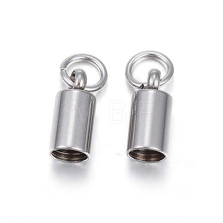Tarnish Resistant 201 Stainless Steel Cord Ends STAS-E120-01-3.2mm-1