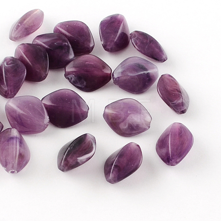 Rhombus Imitation Gemstone Acrylic Beads OACR-R037A-08-1