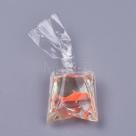 Resin Pendants RESI-WH0008-10A-1