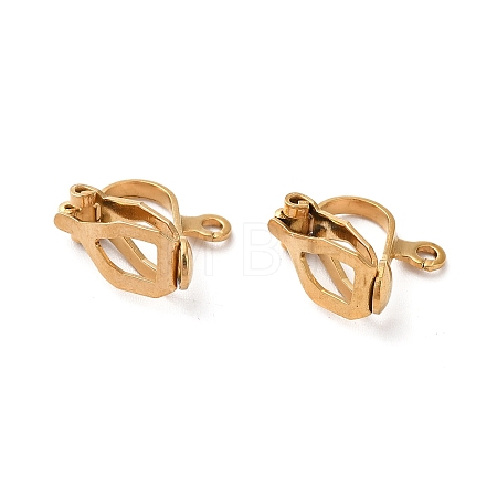 Ion Plating(IP) 304 Stainless Steel Clip-on Earring Findings STAS-E192-05G-1