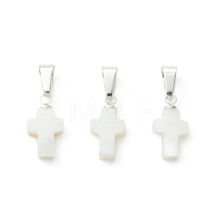 Natural Freshwater Shell Pendants PALLOY-JF05395-1