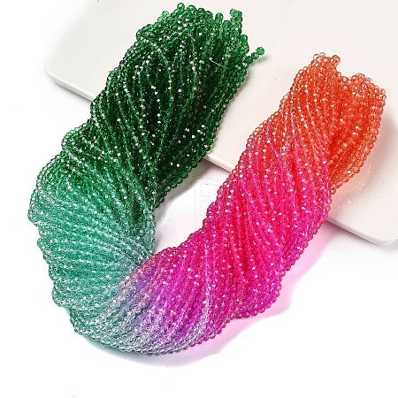 Transparent Painted Glass Beads Strands DGLA-A034-T3mm-A03-1