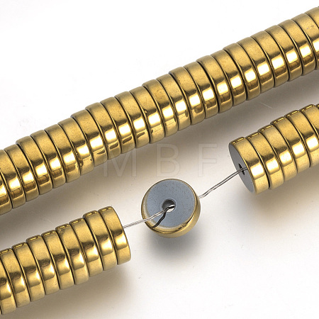 Electroplate Non-magnetic Synthetic Hematite Beads Spacers Strands X-G-Q486-74F-1