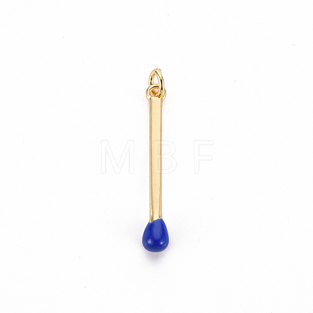 Brass Enamel Pendants KK-S362-032A-NR-1