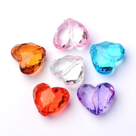 Transparent Acrylic Beads PL318Y-1