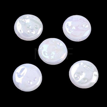 Plating Opaque Acrylic Imitation Shell Beads OACR-P039-09A-1