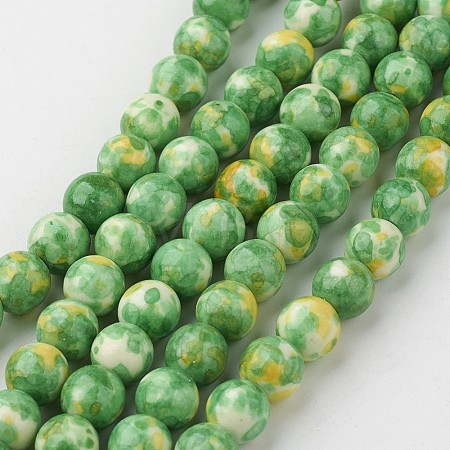 Natural Ocean White Jade Bead Strands G-G916-8mm-02-1