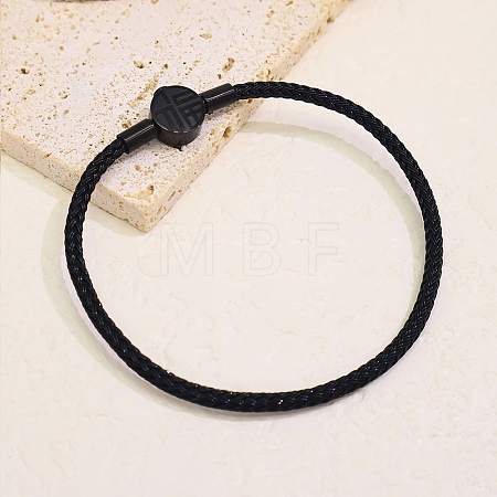 Adjustable Chinese Style Fortune 304 Stainless Steel Braided Steel Wire Bracelets for Women WF4660-4-1