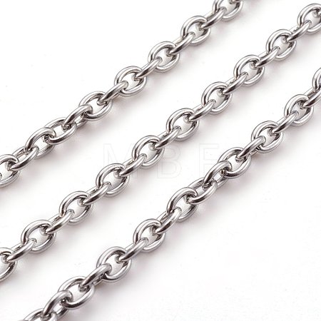 Tarnish Resistant 304 Stainless Steel Cable Chains CHS-R003-1.0mm-1