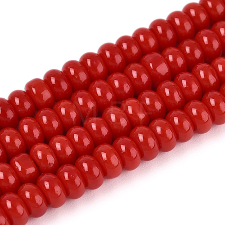 Opaque Spray Painted Glass Beads GLAA-ZX008-4mm-18N-1
