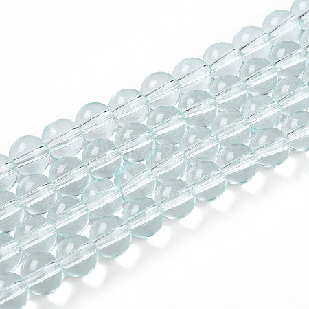 Baking Paint Transparent Glass Beads X1-DGLA-N006-8mm-07-1