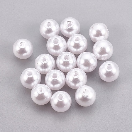 ABS Plastic Imitation Pearl Beads X-KY-G009-8mm-03-1