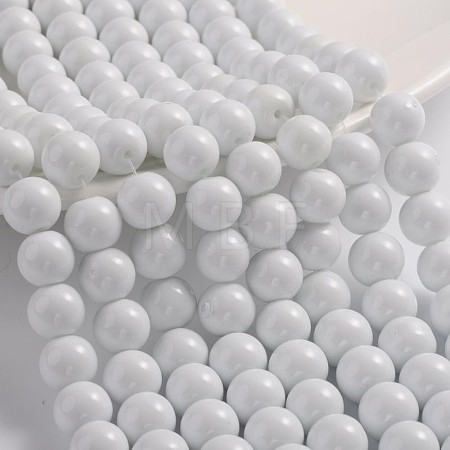 Painted Glass Bead Strands DGLA-S071-10mm-01-1