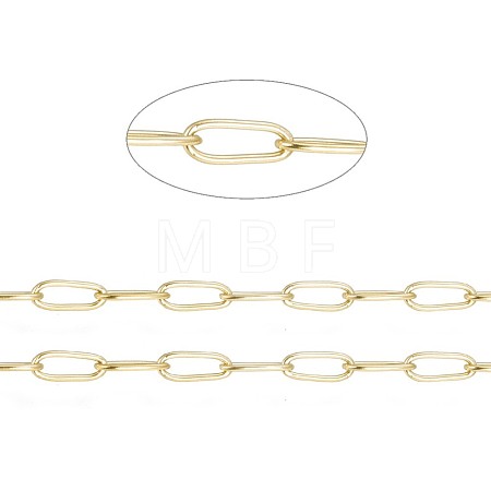 3.28 Feet Ion Plating(IP) 304 Stainless Steel Paperclip Chains X-CHS-F010-01B-G-1