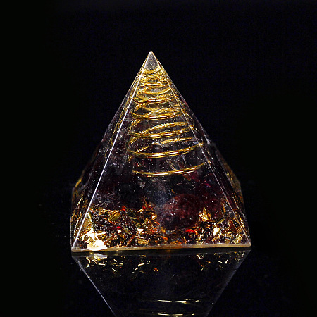 Orgonite Pyramid Resin Display Decorations X-G-PW0005-05K-1