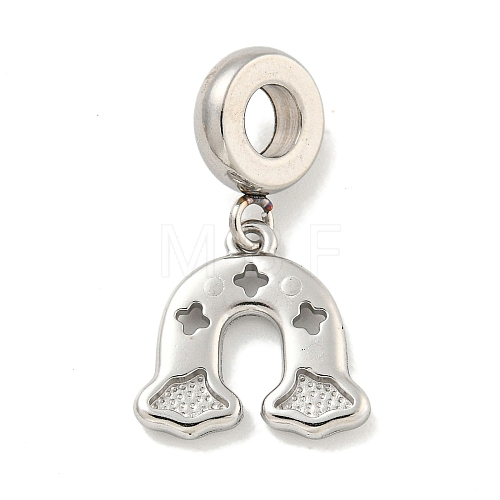 Non-Tarnish 304 Stainless Steel European Dangle Charms STAS-U005-36P-1