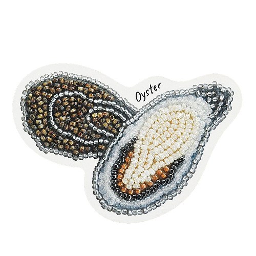 MIYUKI Seed Beads Oyster Brooch Making Kits DIY-H165-04D-1