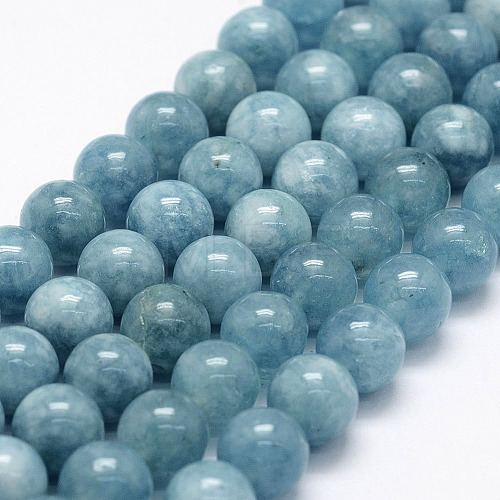 Natural White Jade Imitation Amazonite Beads Strands X-G-F364-16-6mm-1