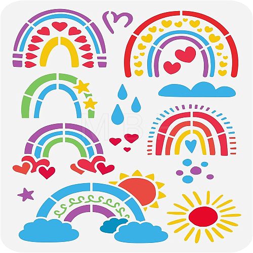 Large Plastic Reusable Drawing Painting Stencils Templates DIY-WH0202-461-1