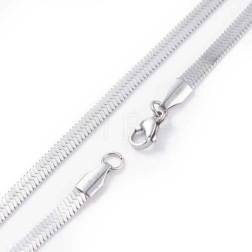 304 Stainless Steel Snake Chains Necklaces X-NJEW-O058-29P-1