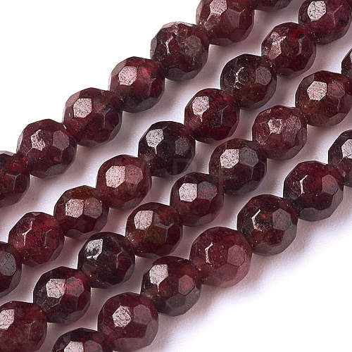 Natural Garnet Beads Strands G-J376-36B-4mm-1