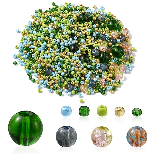 DIY Glass Beads Jewelry Making Finding Kit DIY-FS0004-31-1