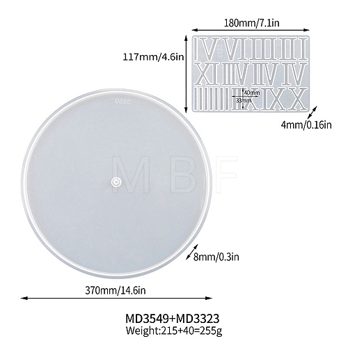 DIY Silicone Clock Display Molds PW-WG90629-02-1