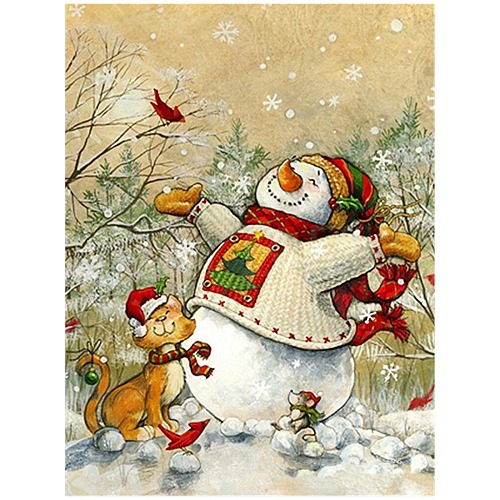 Christmas Snowman DIY Diamond Painting Kits PW-WGA4D7B-12-1