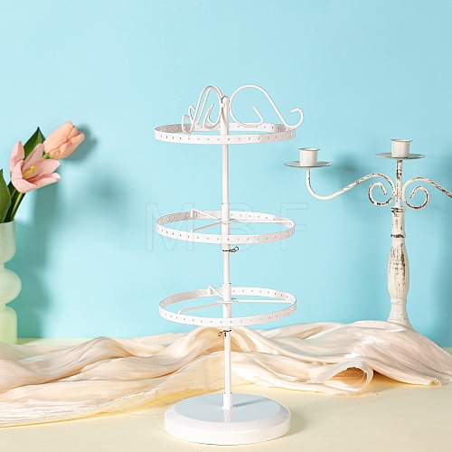 Iron Three Tiers Rotating Earring Display Stands PW-WG2EE8D-01-1