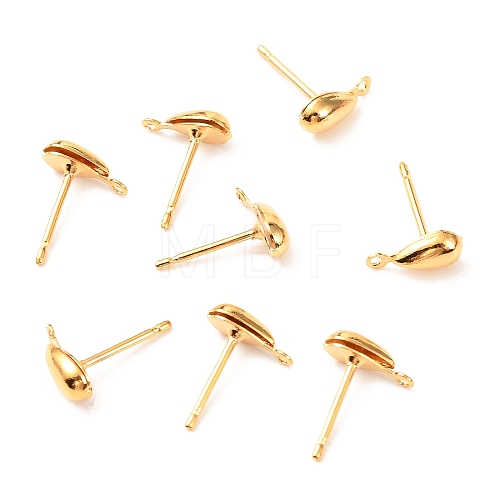Brass Stud Earring Findings X-KK-F824-004G-1