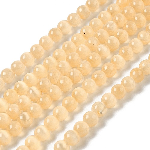 Natural Selenite Dyed Beads Strands G-P493-02F-01-1