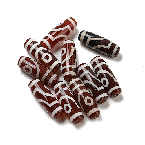 Tibetan Style dZi Beads Strands G-P526-A03-1