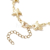 Ocean 304 Stainless Steel Starfish Link Chain Necklaces for Women NJEW-JN05921-5