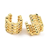 Brass Micro Pave Cubic Zirconia Cuff Earrings EJEW-C104-105G-2