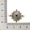 Brass Pave Colorful Cubic Zirconia Connector Charms ZIRC-P110-05G-3