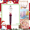 20Pcs 5 Colors Snowman Christmas Theme Food Grade Eco-Friendly Silicone Beads SIL-CP0001-05-5