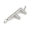 304 Stainless Steel Letter Connector Charms LS-STAS-M108-01P-06-2