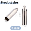 50Pcs Stainless Steel Cord End STAS-FH0005-61-2