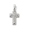 304 Stainless Steel Micro Pave Cubic Zirconia Pendants STAS-Z107-08P-15-1