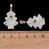 Natural Quartz Crystal Pendants G-P628-04G-05-3