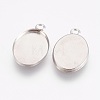 Tarnish Resistant 304 Stainless Steel Pendant Cabochon Settings STAS-I097-055-03P-2