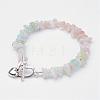 Natural Morganite Beaded Bracelets BJEW-JB02681-03-1