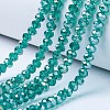 Electroplate Glass Beads Strands X-EGLA-A034-T6mm-B04-1