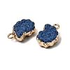 Dyed Synthetic Lava Rock Pendants G-P614-05G-07-2